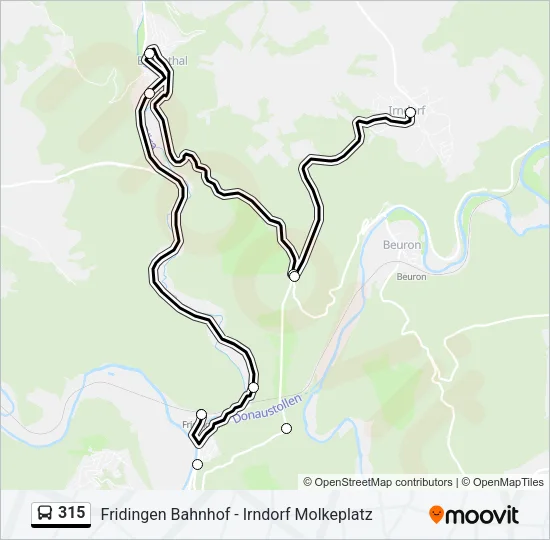 315 Bus Line Map