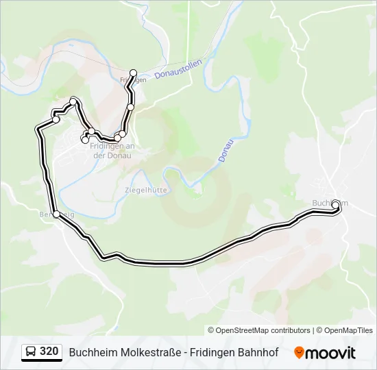 Buslinie 320 Karte