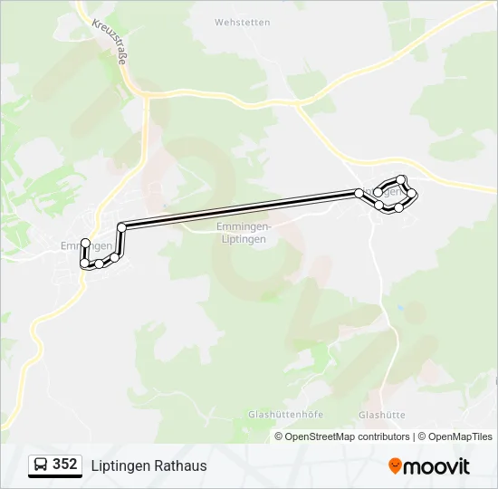 352 Bus Line Map