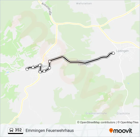 352 Bus Line Map