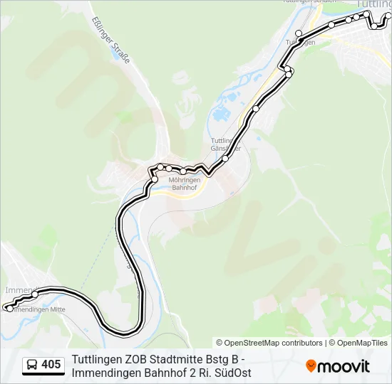 405 Bus Line Map