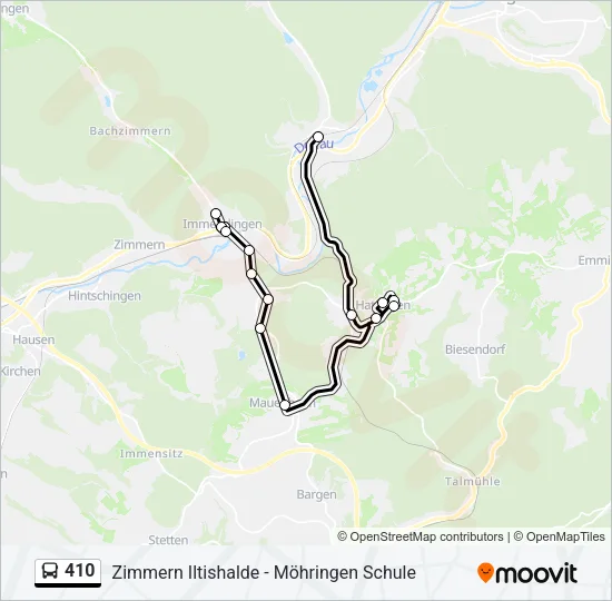 410 Bus Line Map