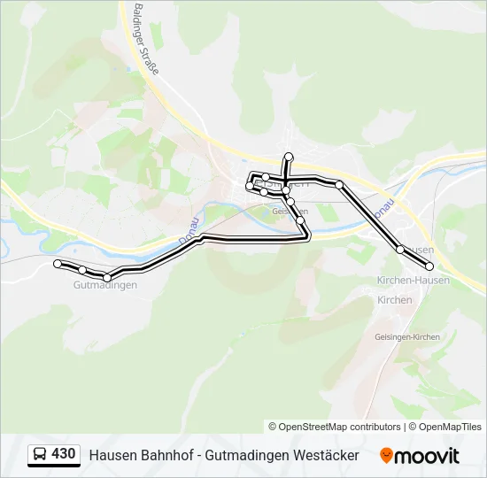 430 Bus Line Map