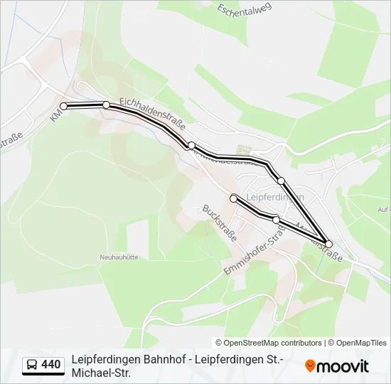 440 Bus Line Map