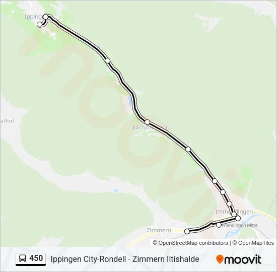 450 Bus Line Map