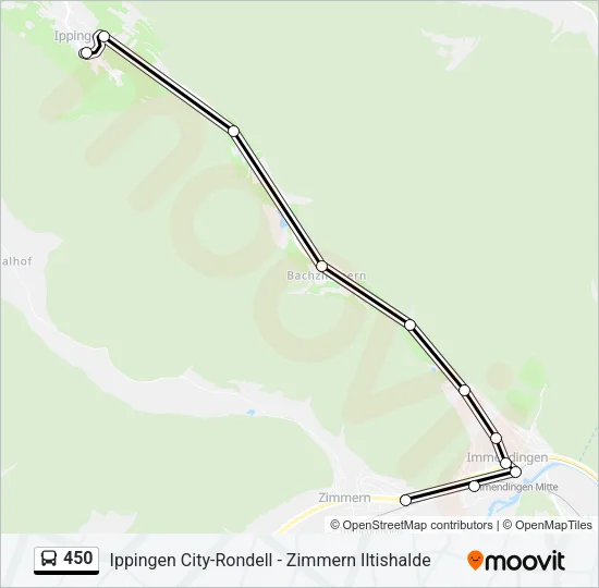 450 Bus Line Map