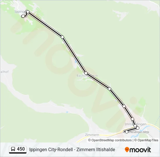 450 Bus Line Map