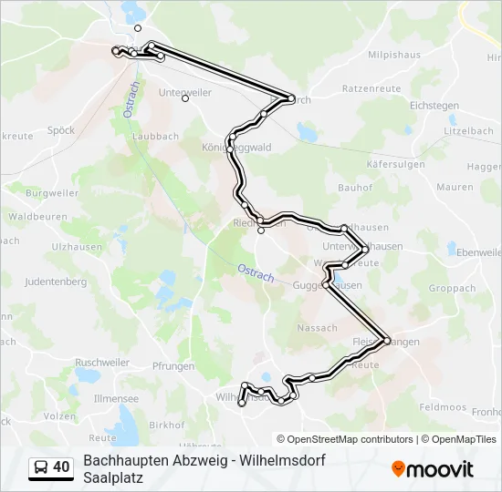 40 Bus Line Map