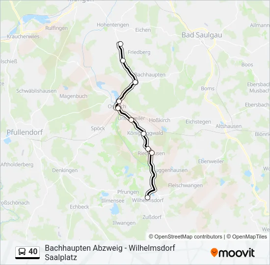 40 Bus Line Map
