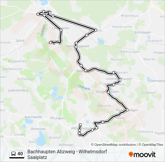 40 Bus Line Map