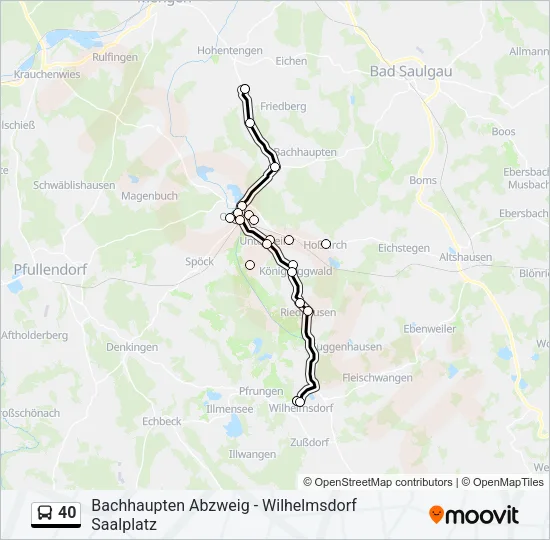 40 Bus Line Map
