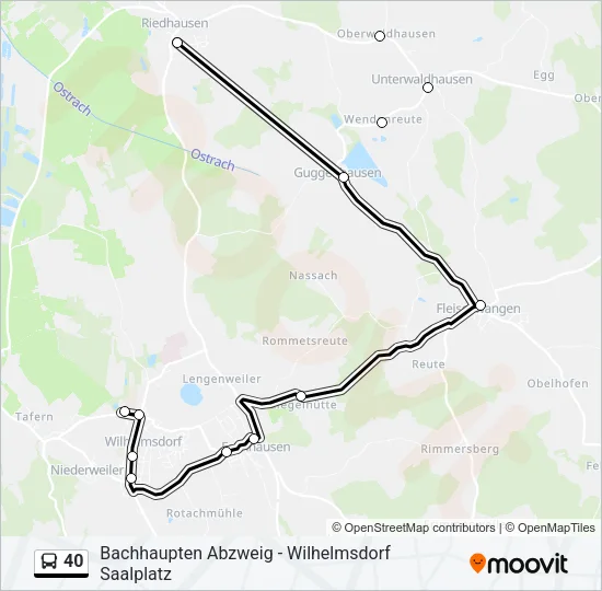 40 Bus Line Map
