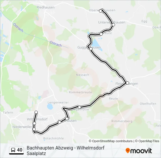 40 Bus Line Map