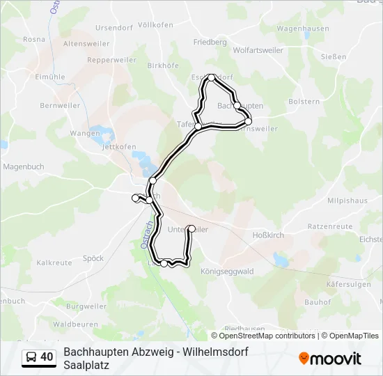 40 Bus Line Map