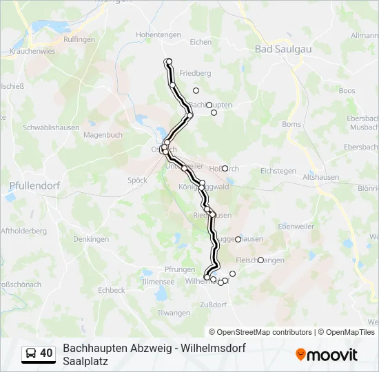 40 Bus Line Map