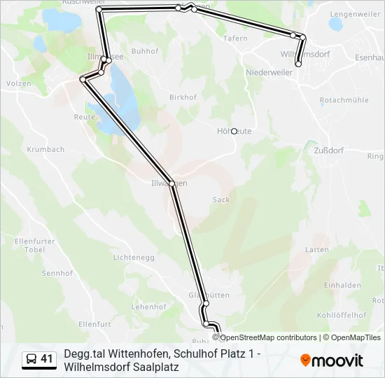 41 Bus Line Map