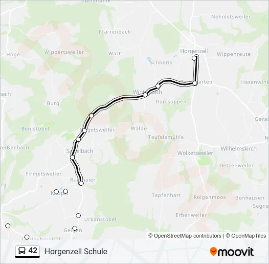 42 Bus Line Map