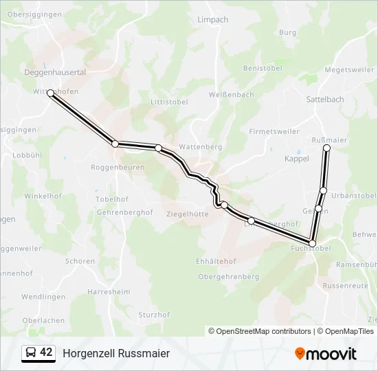 42 Bus Line Map