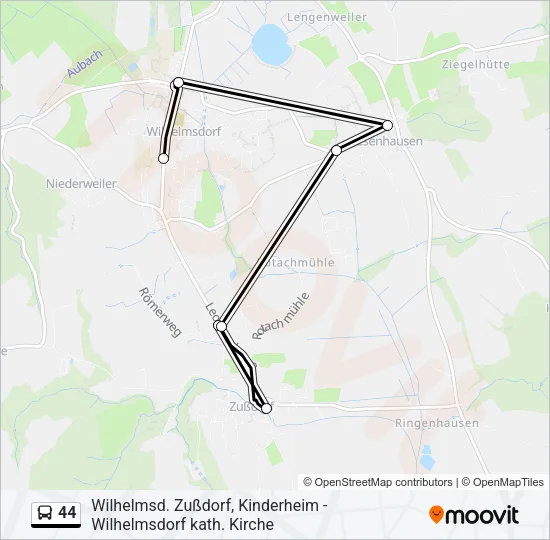 44 Bus Line Map