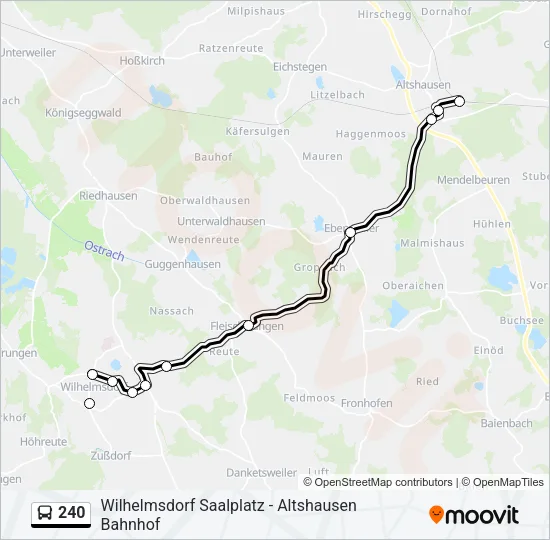 240 Bus Line Map