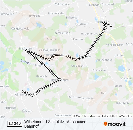 240 bus Line Map