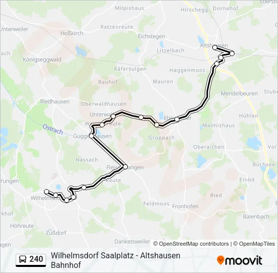 240 Bus Line Map