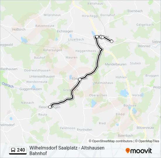 240 Bus Line Map