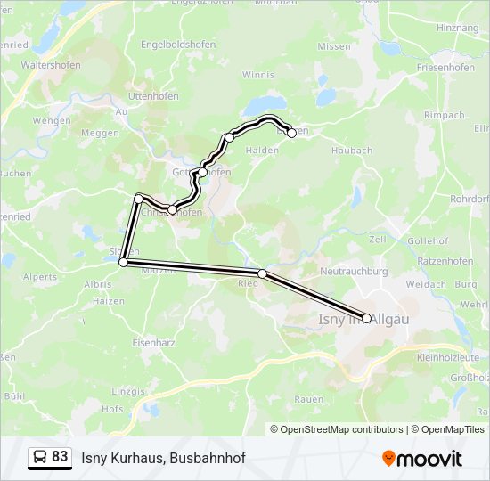 83 Bus Line Map