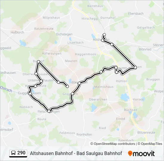 290 Bus Line Map