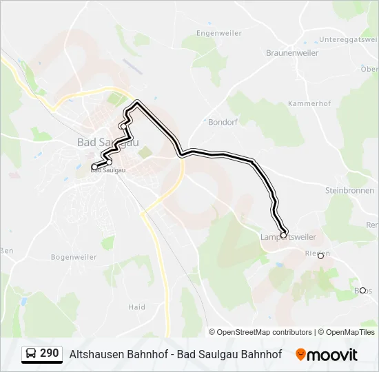 290 Bus Line Map
