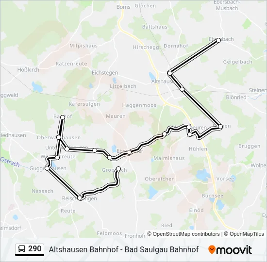 290 Bus Line Map