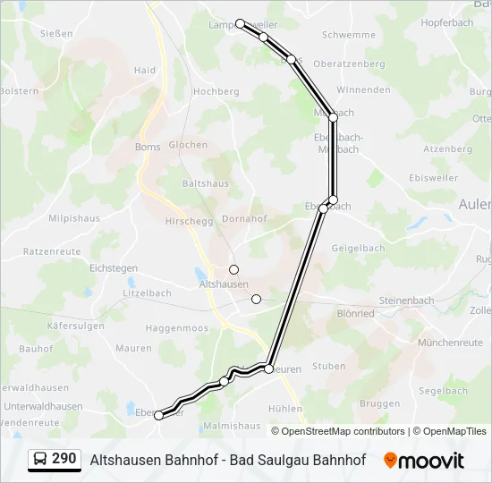 290 Bus Line Map