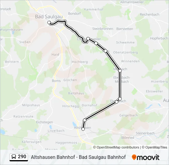 290 Bus Line Map
