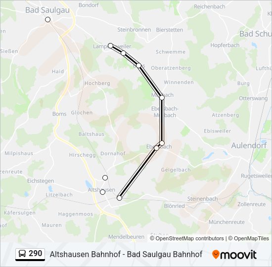 290 Bus Line Map