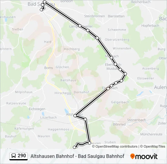 290 Bus Line Map