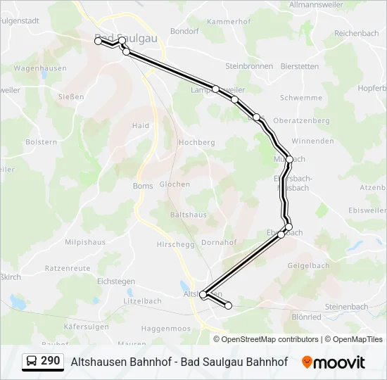 290 Bus Line Map