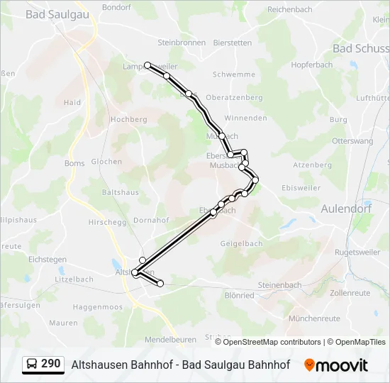 290 Bus Line Map