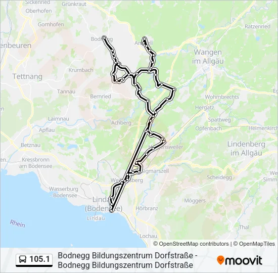 105.1 Bus Line Map