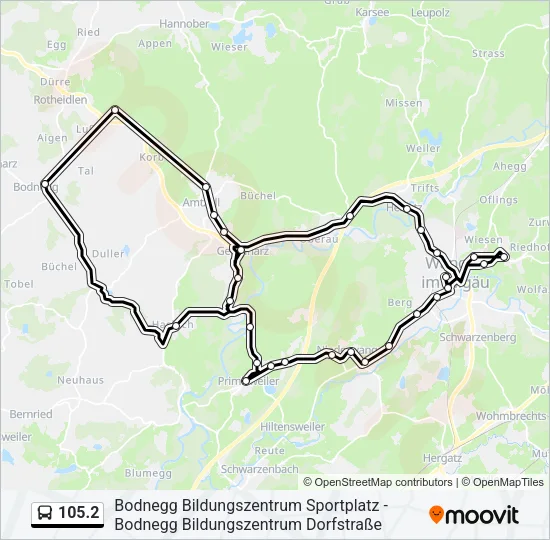 105.2 Bus Line Map