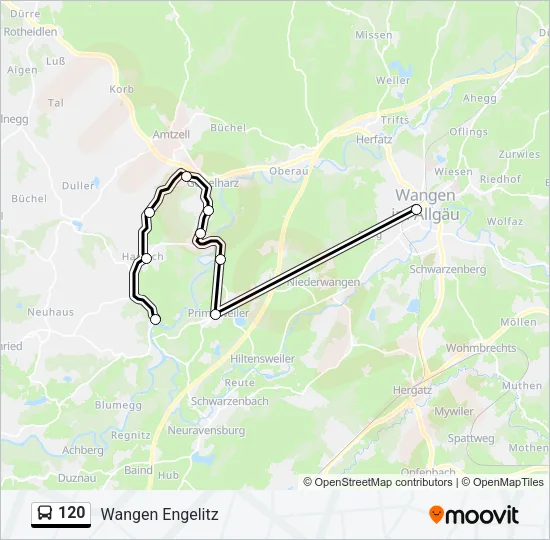 120 Bus Line Map