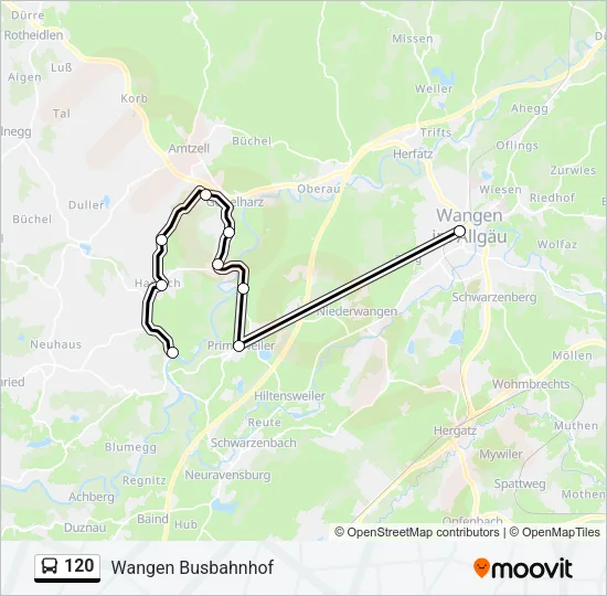 120 Bus Line Map