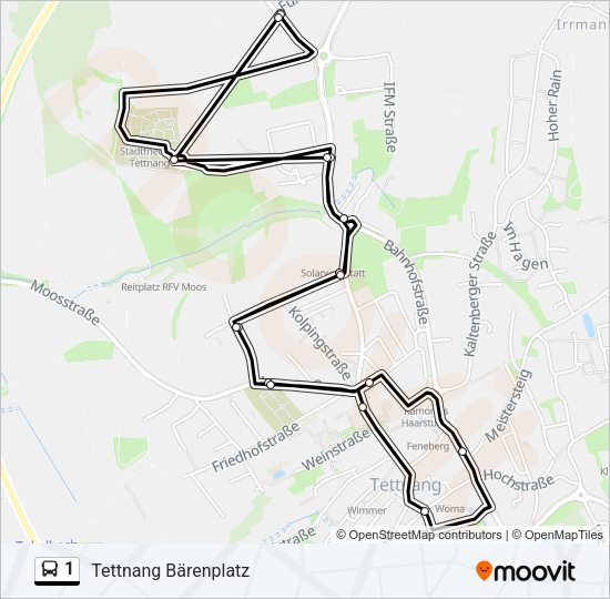 1 Bus Line Map