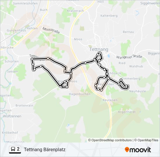 Автобус 2: карта маршрута