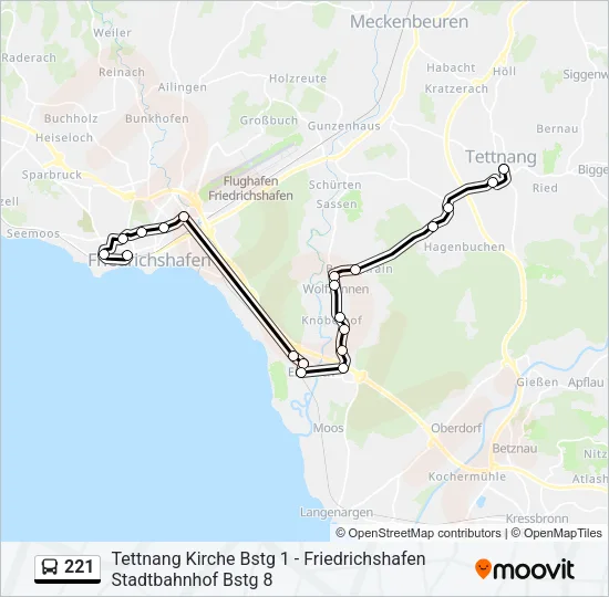221 Bus Line Map