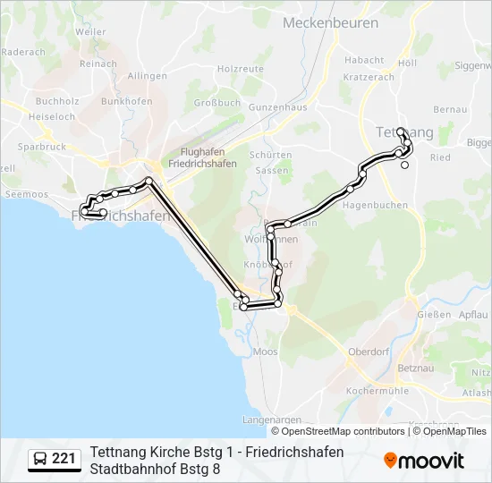221 Bus Line Map