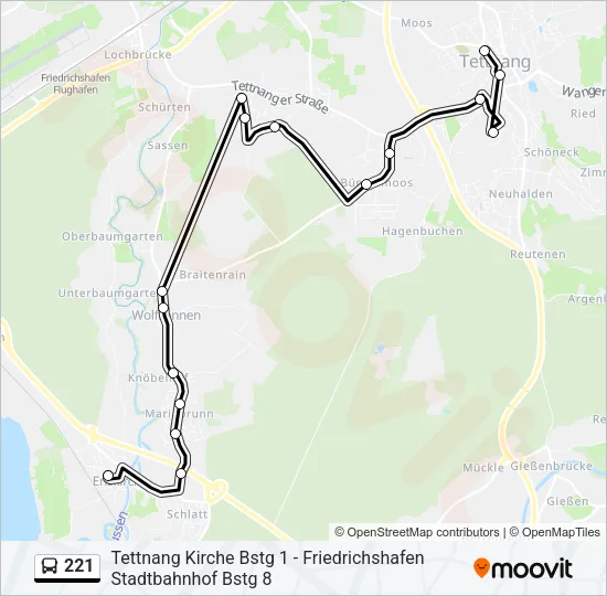 221 Bus Line Map