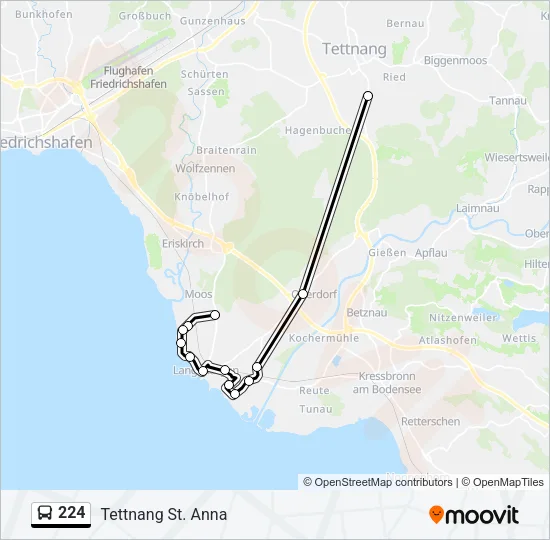 224 Bus Line Map