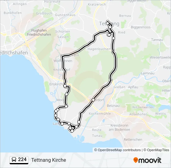 224 Bus Line Map