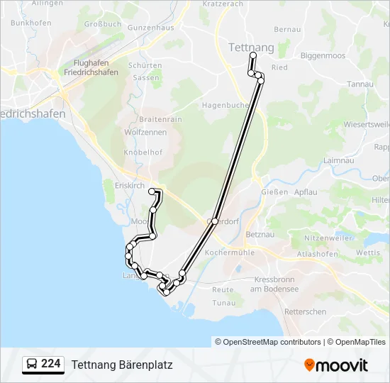 224 Bus Line Map