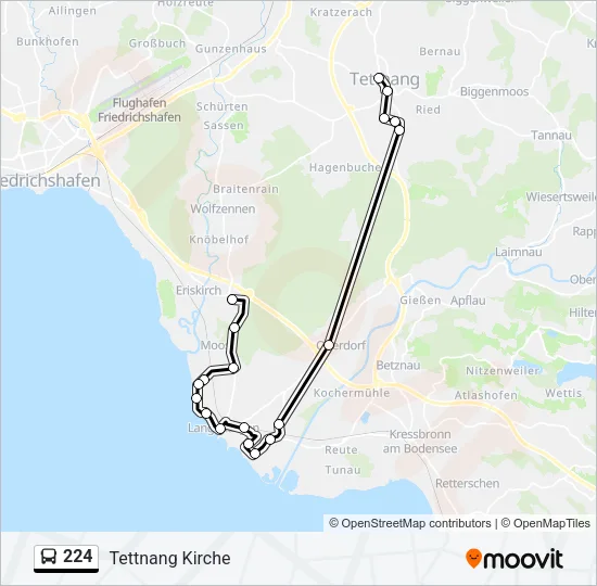 224 Bus Line Map